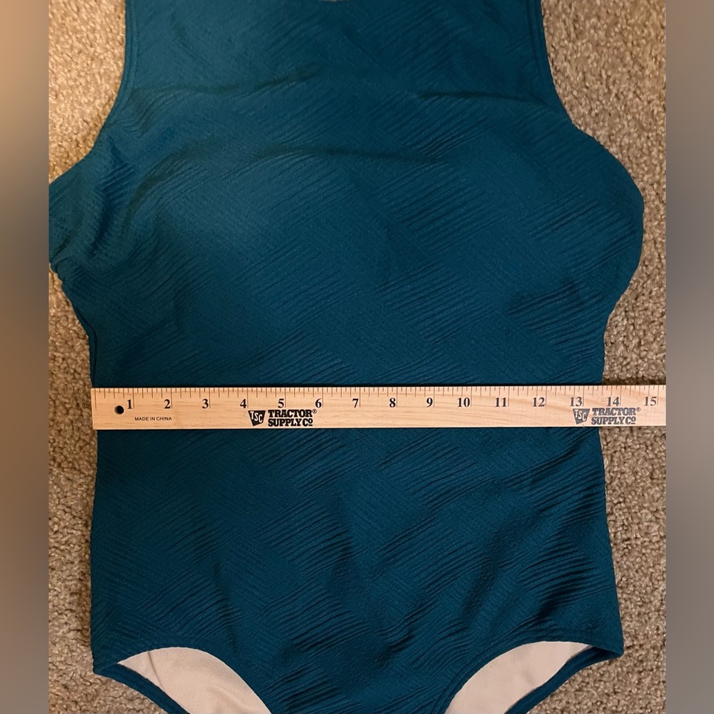 Aquamore Chlorine Resistant Deep Ocean High Neck One-Piece size 8 - Picture 9 of 16